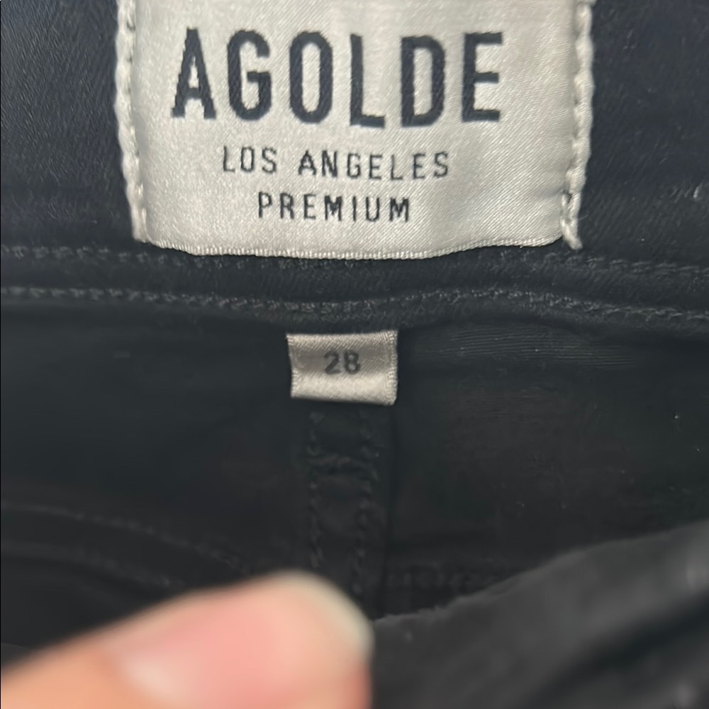 Agolde Women's Jet Black Skinny Jeans - Picture 4 of 7